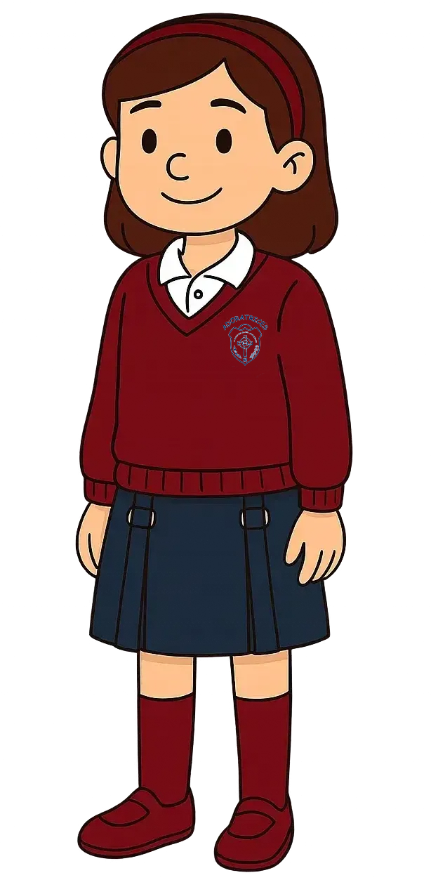 Alumna de Primaria con uniforme