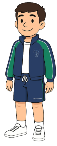 Alumno de Secundaria con chándal